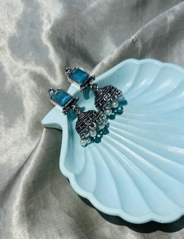 Blue Ember Jhumka