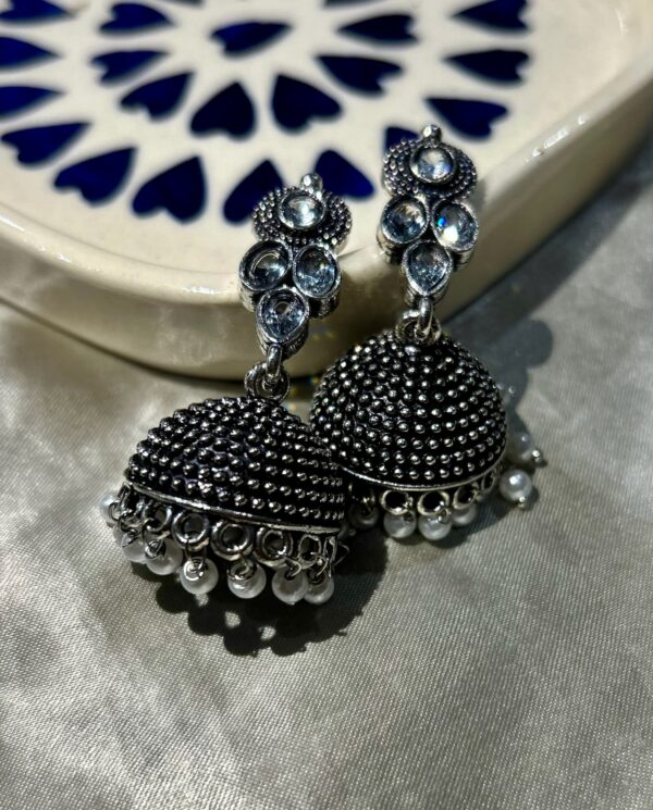 Frosted Crystal Jhumka