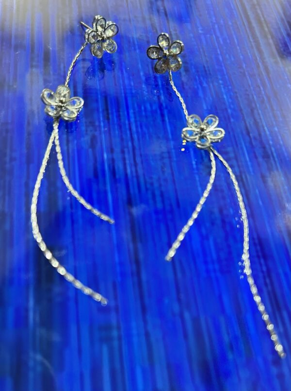 Silver Blossom Danglers